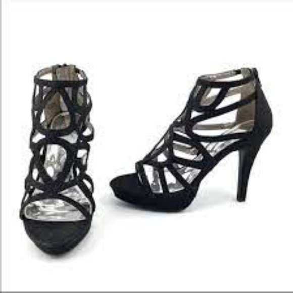 Report Rocko Caged Platform Evening Sandals - Picture 8 of 16